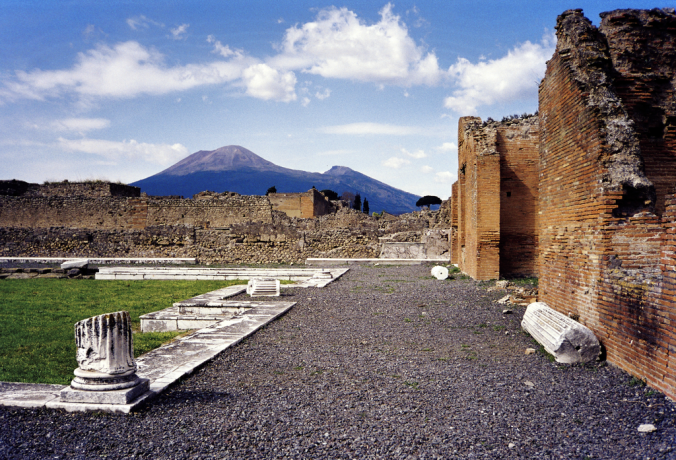 Mt. Vesuvius as seen from the ruins of Pompeii. Courtesy: Wikipedia